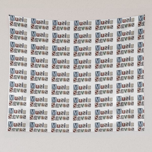 Item preview, Music Saves – Collage Typography Design designed and sold by tviyluv.
