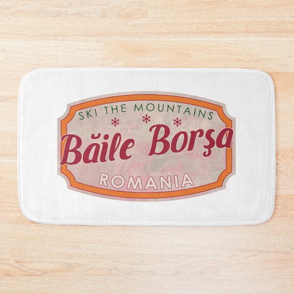 Item preview, Băile Borşa, Romania, Ski, textured skiing badge designed and sold by Wanderful-roads.