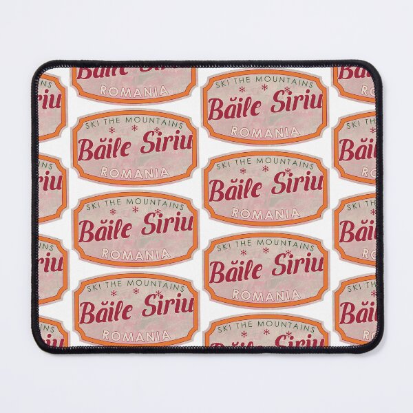 Item preview, Băile Siriu, Romania, Ski, textured skiing badge designed and sold by Wanderful-roads.
