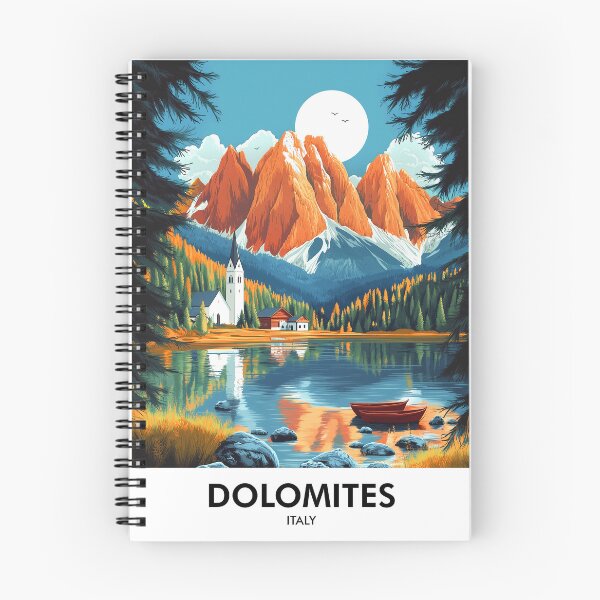 Item preview, Dolomites Italy Retro Travel Print designed and sold by HomeLivingCo.