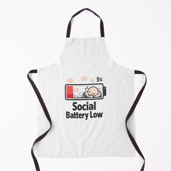 Item preview, Social Battery Low – Introvert Humor Battery Meme Funny Social Energy Sticker designed and sold by ArtWaveStudio8.