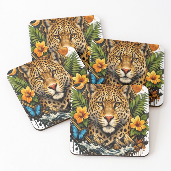 Item preview, Mystical Leopard with Cosmic Nature Elements designed and sold by Gazo freeze  ★★★★★.