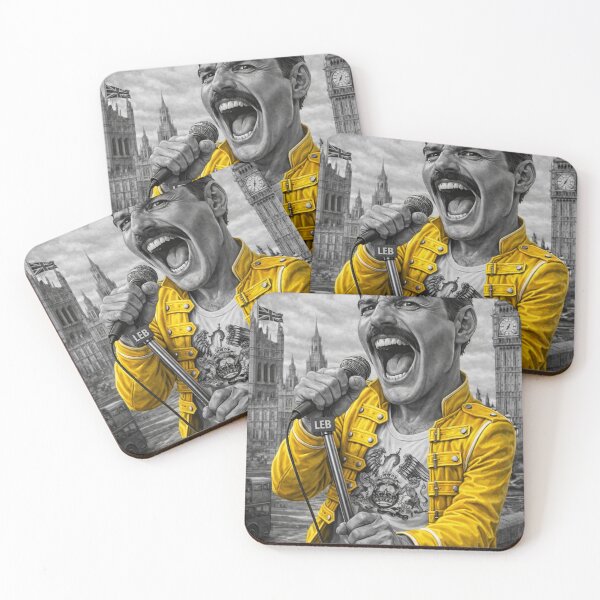 Item preview, Freddie Mercury  in London Caricature  Selective Color designed and sold by LuluLeb.