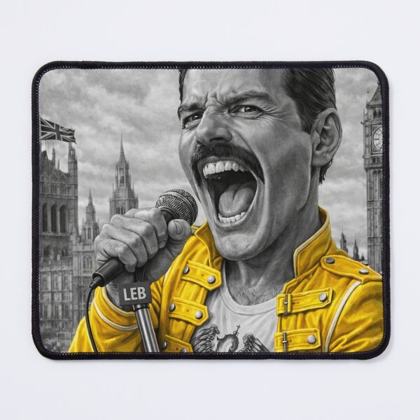 Item preview, Freddie Mercury in London Caricature Selective Color designed and sold by LuluLeb.