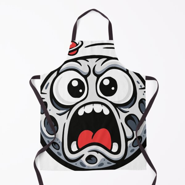 Item preview, A dramatic screaming moon expressing extreme chaos and emotional overload. The exaggerated expression gives it strong meme potential for relatable humor designs. designed and sold by Dejbar.