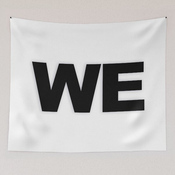 Item preview, WE — Black Minimal Bold Type Statement designed and sold by WORDPAUSE.