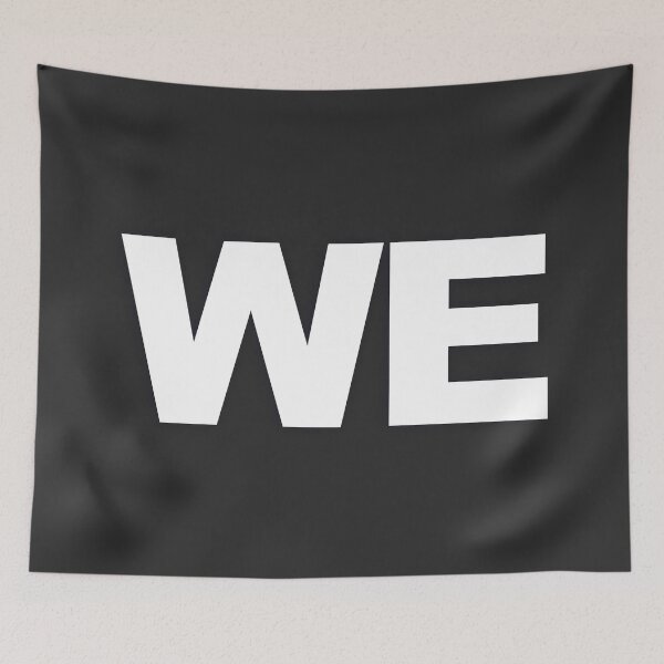 Item preview, WE — White Minimal Bold Type Statement designed and sold by WORDPAUSE.