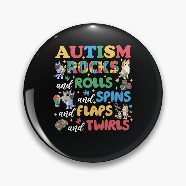 Item preview, Autism Rocks And Rolls And Spins And Flaps And Twirls Bluey Autism Awareness designed and sold by RDGNR.
