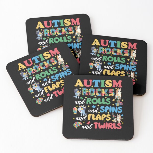 Item preview, Autism Rocks And Rolls And Spins And Flaps And Twirls Bluey Autism Awareness designed and sold by RDGNR.