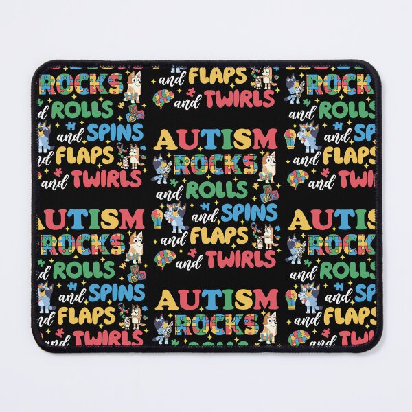Item preview, Autism Rocks And Rolls And Spins And Flaps And Twirls Bluey Autism Awareness designed and sold by RDGNR.