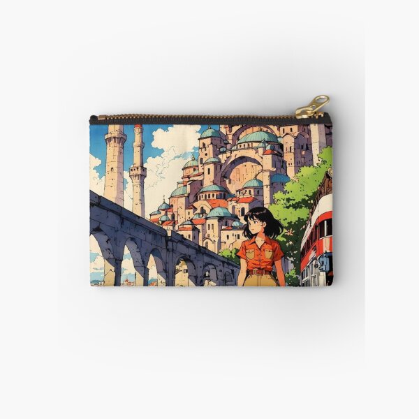 Item preview, Istanbul Travel Poster Vibrant Mosque Tram Anime Girl designed and sold by Vicky021.
