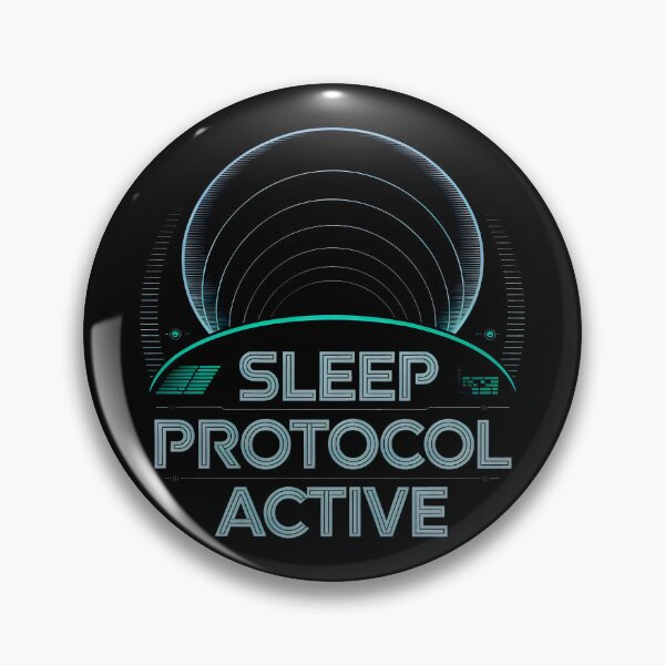 Item preview, Sleep Protocol Active Sci-Fi Minimalist Futuristic designed and sold by SplashTastic.