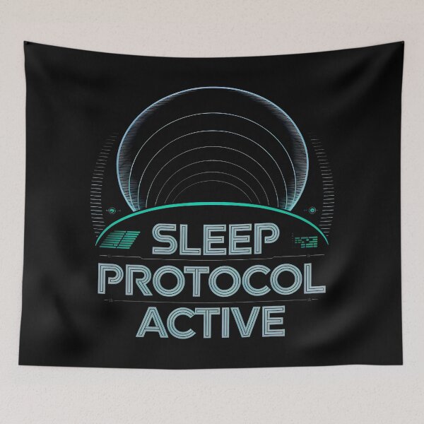 Item preview, Sleep Protocol Active Sci-Fi Minimalist Futuristic designed and sold by SplashTastic.