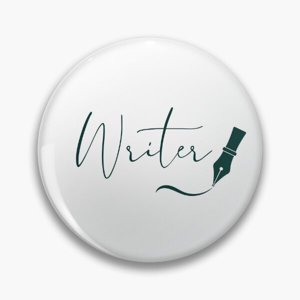 Item preview, Writer Script Typography with Fountain Pen – Dark Green Ink designed and sold by PKDWriterMerch.