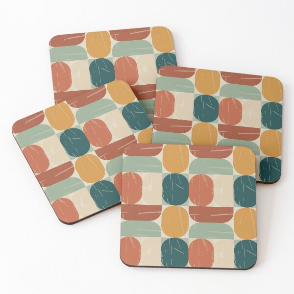 Item preview, Mid Century Modern Scandinavian Geometric Pattern – Retro 1960s Abstract Shapes Design designed and sold by Tamas Das.