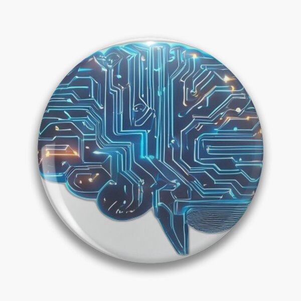 Item preview, Glowing Circuit Brain – Tech Coding Sticker designed and sold by PrintMadog.