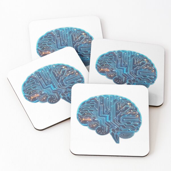 Item preview, Glowing Circuit Brain – Tech Coding Sticker designed and sold by PrintMadog.