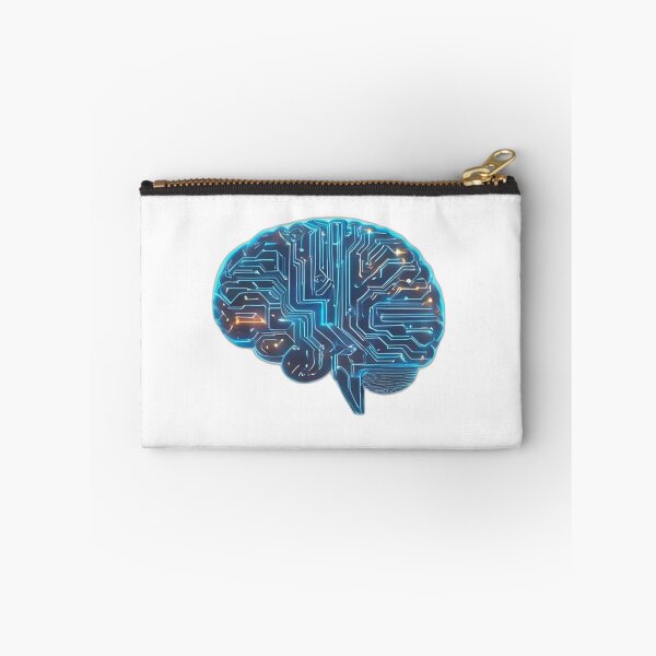 Item preview, Glowing Circuit Brain – Tech Coding Sticker designed and sold by PrintMadog.