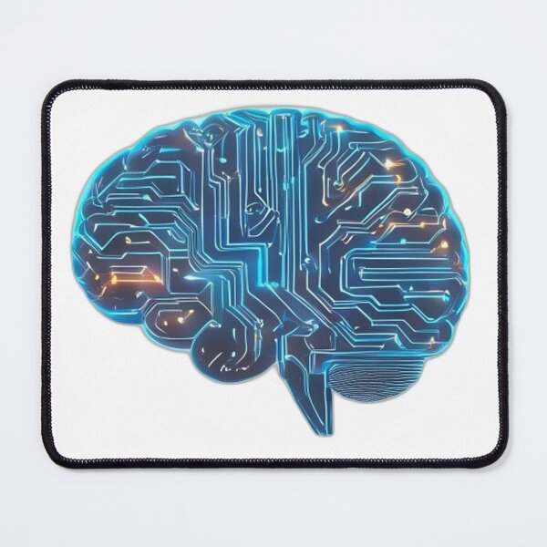 Item preview, Glowing Circuit Brain – Tech Coding Sticker designed and sold by PrintMadog.