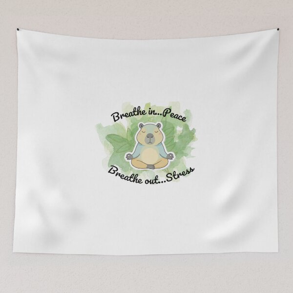 Item preview, Calm Meditating Capybara Zen Art designed and sold by DreamGraphicDG.