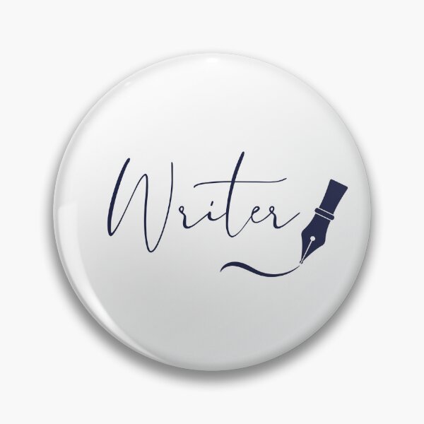 Item preview, Writer Script Typography with Fountain Pen – Navy Ink designed and sold by PKDWriterMerch.