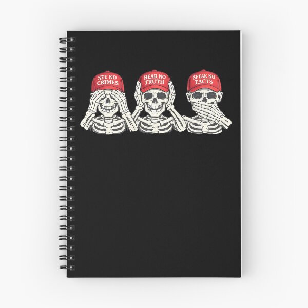 Item preview, See No Lies Hear No Truth Speak No Facts Skeleton Wearing Red Hat Political Statement designed and sold by RDGNR.