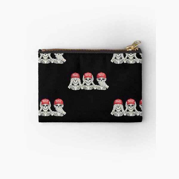 Item preview, See No Lies Hear No Truth Speak No Facts Skeleton Wearing Red Hat Political Statement designed and sold by RDGNR.