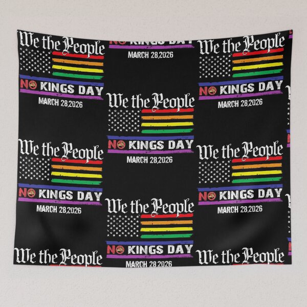 Item preview, We The People No Kings Day March 28 2026 LGBT Pride American Flag designed and sold by RDGNR.