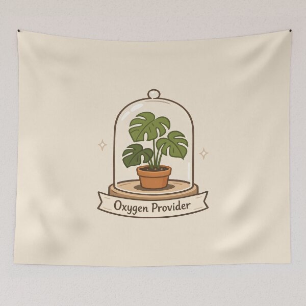 Item preview, Oxygen Provider Monstera Botanical Minimalist Plant Lover designed and sold by SplashTastic.