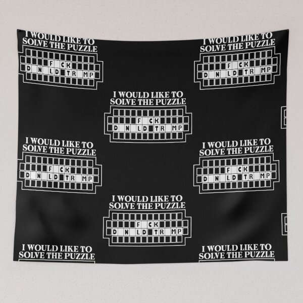 Item preview, I Would Like to Solve the Puzzle Fck Donald Trump Anti-Republican designed and sold by RDGNR.
