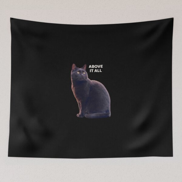 Item preview, Above It All Cat – Funny Sarcastic Black Cat Meme designed and sold by MB-CatPrints.