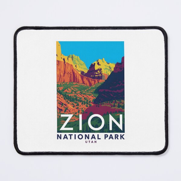 Item preview, A Pop Art Travel Print of Zion National Park - Utah  designed and sold by StudioRedKoala.