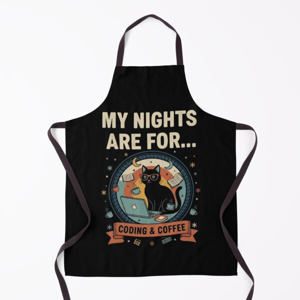 Item preview, My Nights Are for Coding – Programmer Cat designed and sold by Dogandesighn.