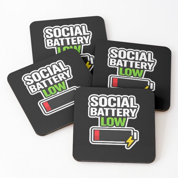 Item preview, Social Battery Low Funny Introvert Sticker  designed and sold by Timeless Junction.