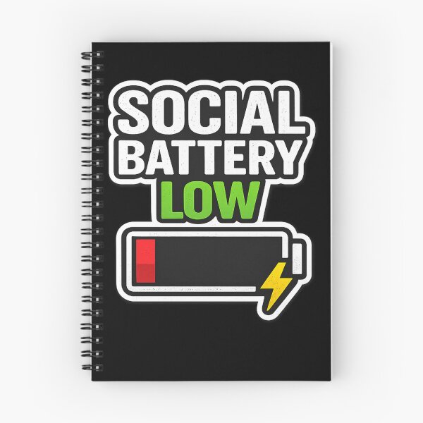 Item preview, Social Battery Low Funny Introvert Sticker  designed and sold by Timeless Junction.