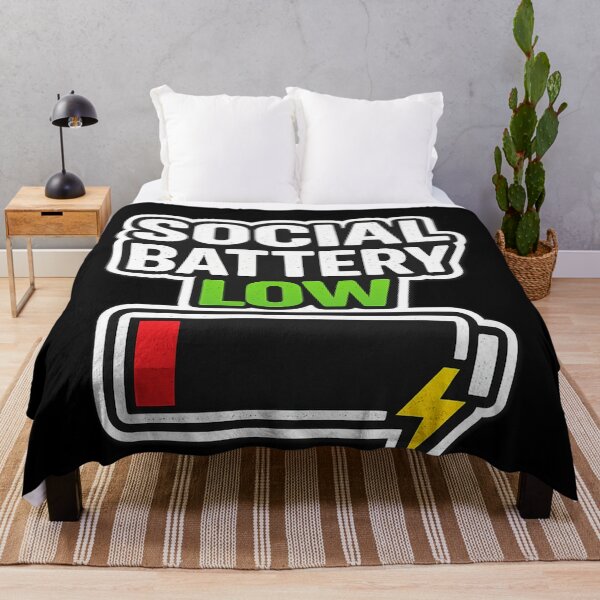 Item preview, Social Battery Low Funny Introvert Sticker  designed and sold by Timeless Junction.