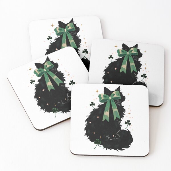 Item preview,  Lucky Clover Black Cat designed and sold by LittleSmileLab.