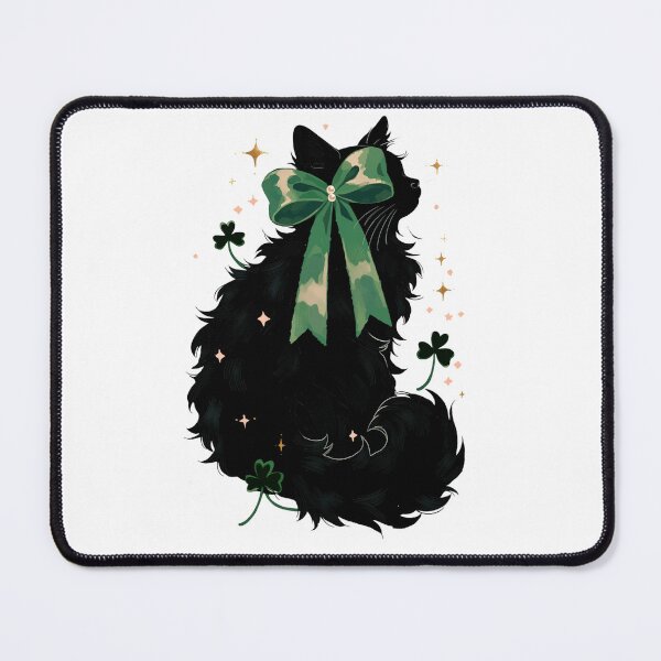 Item preview,  Lucky Clover Black Cat designed and sold by LittleSmileLab.