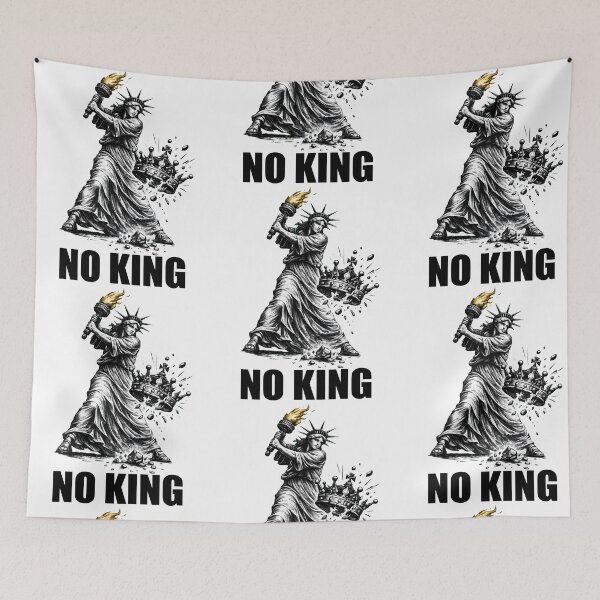 Item preview, No Kings Liberty Pro Democracy Resistance Anti-Trump Political Protest designed and sold by RDGNR.