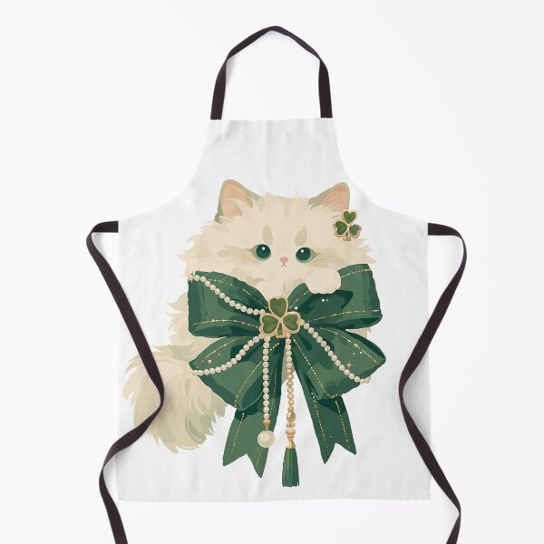 Item preview, Coquette Lucky Clover Cat St Patrick’s Day designed and sold by LittleSmileLab.