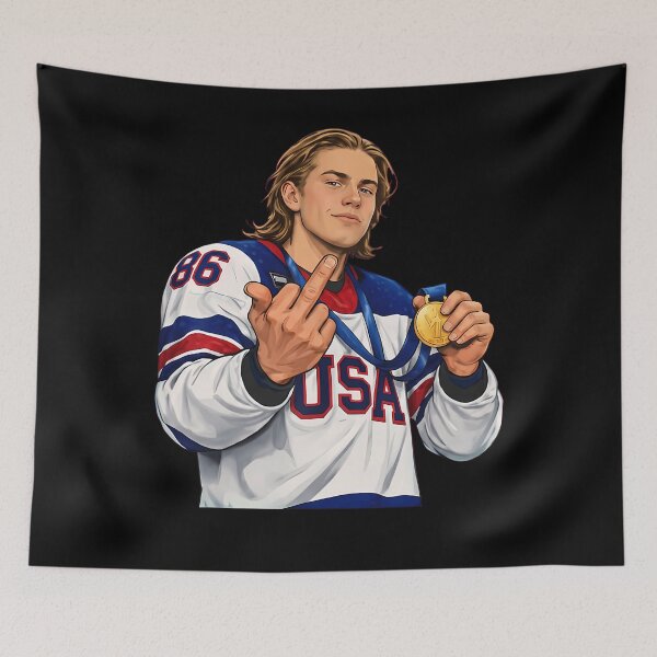 Item preview, Jack Hughes Golden Goal Middle Finger designed and sold by Prima Taftajani.