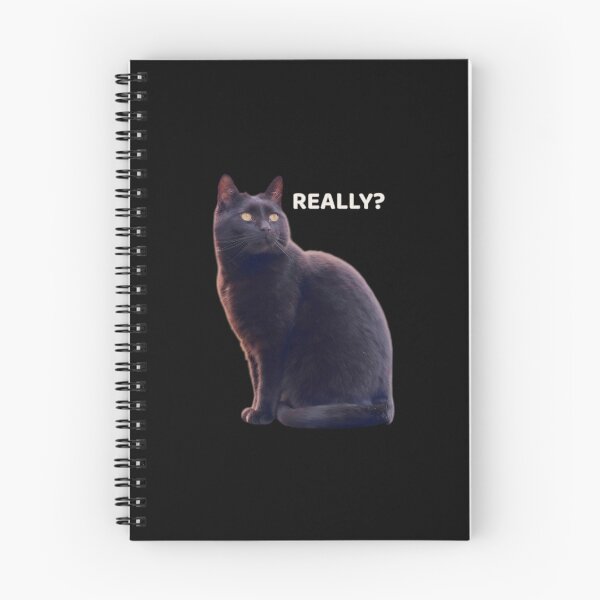Item preview, Really? Cat – Funny Sarcastic Black Cat Reaction Meme designed and sold by MB-CatPrints.