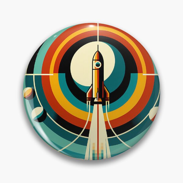 Item preview, Geometric Rocket Launch Orbit Design designed and sold by InkSmithery.