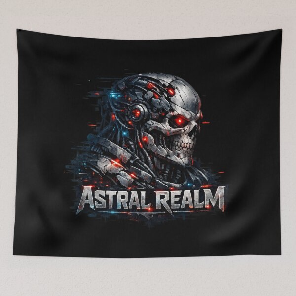 Item preview, Astral Realm Cyber Skull – Futuristic Robotic Skeleton designed and sold by SidTastic .