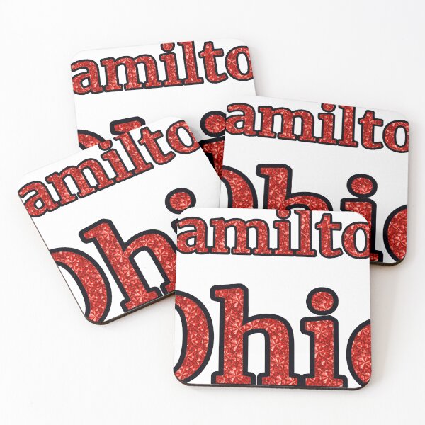 Item preview, Hamilton Ohio City Name With Red Rhinestone designed and sold by TheIconSmith.