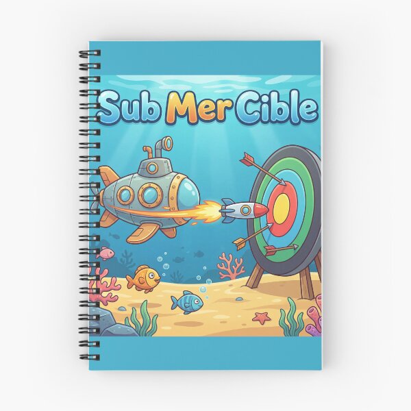 Item preview, Submersible Target – Submarine in the depths of the ocean aiming at a target | Submersible pun designed and sold by WordPlayStudio.