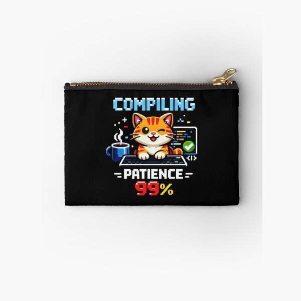 Item preview, Compiling Patience 99% Pixel Art Coding Programmer designed and sold by SplashTastic.