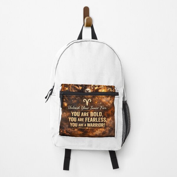 Item preview, Aries Warrior Bold Fearless Motivational Quote designed and sold by Zodiac Celestial Art.