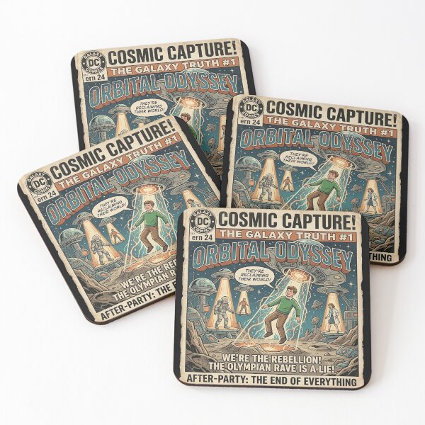 Item preview, Orbital Odyssey - Retro Sci-Fi Comic Cover Parody designed and sold by ern vintage store.