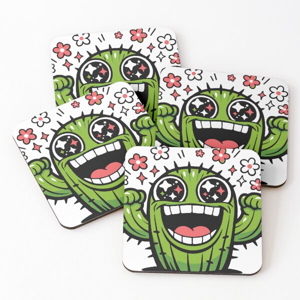 Item preview, An overly happy cactus character expressing chaotic positivity. The exaggerated smile and energy make the design funny and visually memorable. designed and sold by Dejbar.